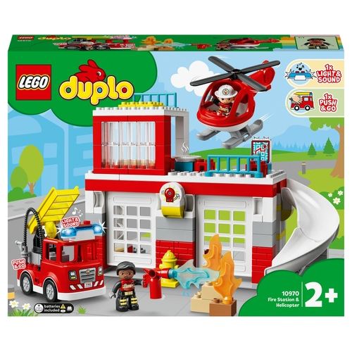 Lego Duplo Town Caserma dei Pompieri ed Elicottero
