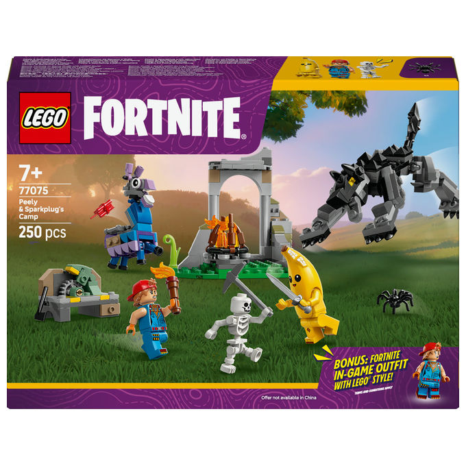 LEGO, Fortnite Campo di Bananita e Starter, Set Costruzioni, 250 Pezzi, 7+ Anni
