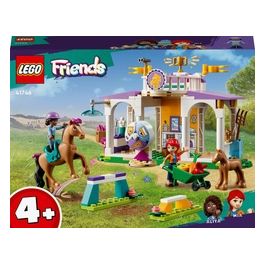 LEGO Friends 41746 Addestramento Equestre, Scuderia Cavalli Giocattolo e Mini Bamboline, Cura degli Animali, Regalo per Bambini