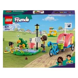 Friends 41738 Bici di Soccorso dei Cani, Giochi per Bambini con Animale Giocattolo e 2 Mini Bamboline, Idee Regalo