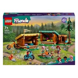 LEGO Friends Cabine Relax al Campo Avventure Giochi Educativi per Bambine e Bambini da 7 Anni Campeggio Giocattolo da Costruire con 3 Personaggi 2 Mountain Bike e una Volpe Idee Regalo 42624