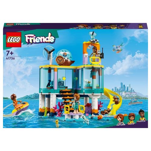 LEGO Friends 41736 Centro di Soccorso Marino, Set Veterinario Giocattolo per la Cura degli Animali, Giochi per Bambini 7+