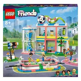 Friends 41744 Centro Sportivo, Gioco del Calcio, Basket, Tennis, Parete da Arrampicata e 4 Mini Bamboline per Bambini 8+