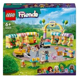 Friends 42615 Giorno dell'Adozione dei Cuccioli, Giochi per Bambini 6+ con 7 Personaggi e 5 Figure di Animali Giocattolo