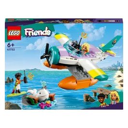 LEGO Friends 41752 Idrovolante di Salvataggio, Aereo Giocattolo Soccorso Animali con Balena e Mini Bamboline per Bambini 6+