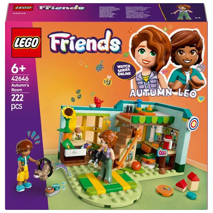 Image of LEGO Friends La Camera di Autumn Giochi Creativi per lo Sviluppo delle Abilita' Sociali delle Bambine da 6 Anni Amanti della Natura con Cameretta da Costruire Animali Giocattolo e 2 Personaggi 42646