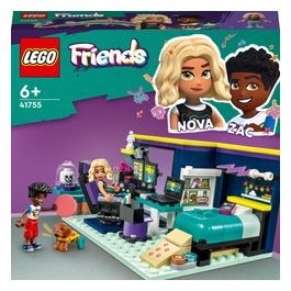 LEGO Friends 41755 La Cameretta di Nova, Camera da Letto a Tema Videogiochi, Giochi per Bambini 6+ con Zac e Cane da Collezione