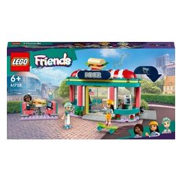 LEGO Friends 41728 Ristorante nel Centro di Heartlake City, Giochi per Bambini 6+ Anni, Mini Bamboline Liann, Aliya e Charli