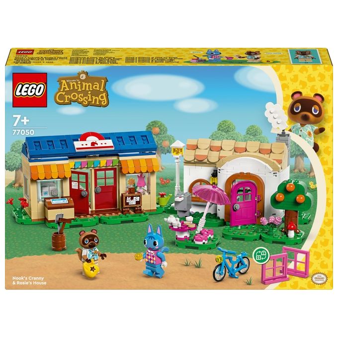 LEGO Animal Crossing 77050 Bottega di Nook e casa di Grinfia, Giochi Creativi per Bambini 7+ con Negozio e Casa Giocattolo