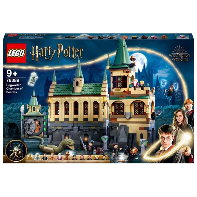 LEGO Harry Potter 76389 La Camera dei Segreti di Hogwarts, Castello Giocattolo Modulare con Sala Grande e Minifigure d'Oro