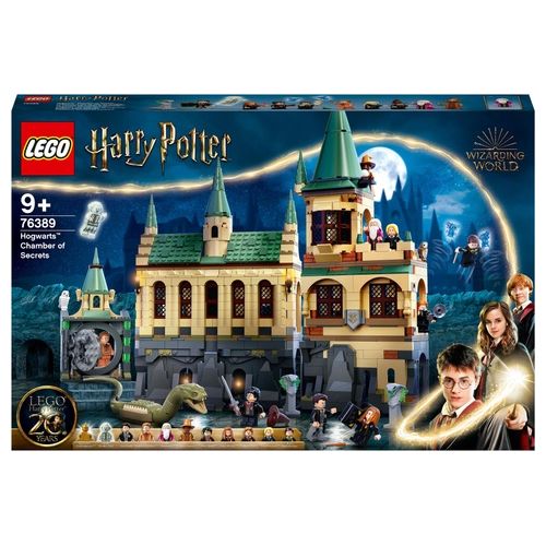 LEGO Harry Potter 76389 La Camera dei Segreti di Hogwarts, Castello Giocattolo Modulare con Sala Grande e Minifigure d'Oro