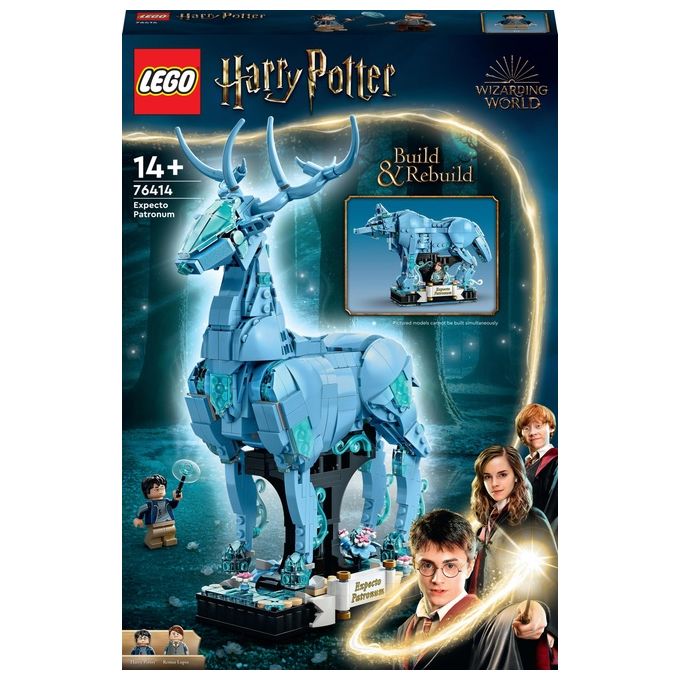 Image of LEGO Harry Potter 76414 Expecto Patronum Set 2 in 1 con Figure Animali, Cervo e Lupo, Regali per Adolescenti, Donne e Uomini