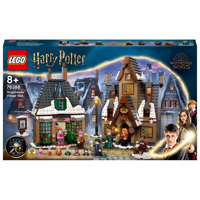 LEGO Harry Potter 76388 Visita al Villaggio Di Hogsmeade, 2 Case Giocattolo e 6 Minifigure, Giochi per Bambini da 8 Anni