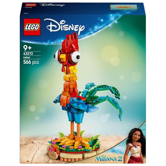 LEGO Heihei ? Disney dal Film Vaiana 2 Modello di Animale da Costruire con Parti Snodabili e Espositore Giochi per Bambini e Bambine da 9 Anni in su Idea Regalo di Compleanno da Collezione 43272