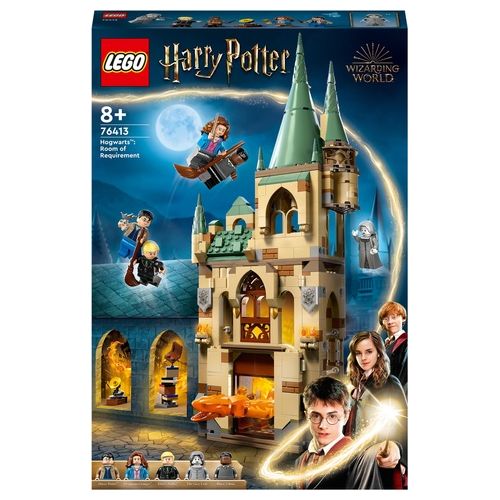 LEGO Harry Potter 76413 Hogwarts: la Stanza delle Necessità, Castello Giocattolo con Figura di Serpente di Fuoco Trasformabile