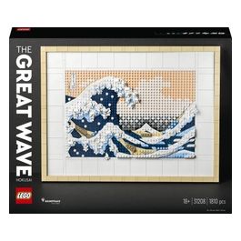 LEGO Art 31208 Hokusai - La Grande Onda, Hobby Creativi per Adulti Fai Da Te, Decorazioni Casa, Quadri Soggiorno, Idee Regalo