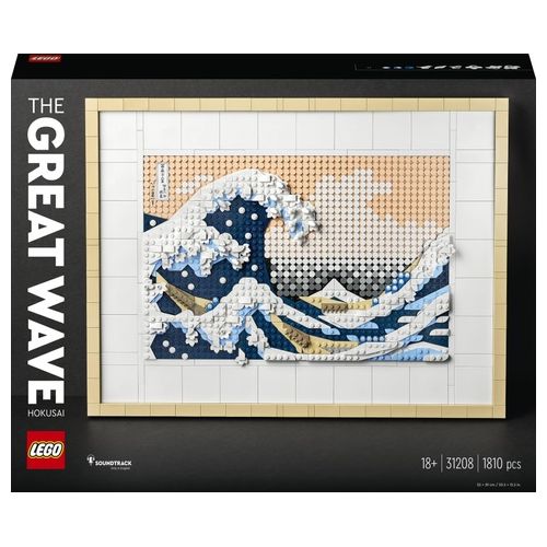 LEGO Art 31208 Hokusai - La Grande Onda, Hobby Creativi per Adulti Fai Da Te, Decorazioni Casa, Quadri Soggiorno, Idee Regalo