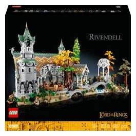 LEGO Icons 10316 Il Signore degli Anelli: Gran Burrone, Grande Set per Adulti con la Valle della Terra di Mezzo e 15 Minifigure