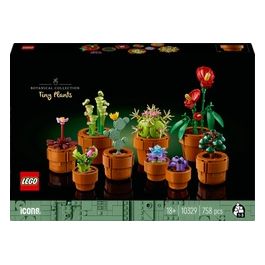 LEGO Icons 10329 Piantine, Collezione Botanica con Fiori Artificiali, Decorazione Casa, Idea Regalo di Compleanno Donna o Uomo