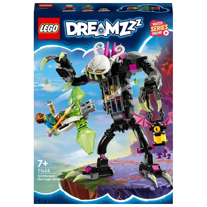 LEGO DREAMZzz 71455 Il Mostro Gabbia Custode Oscuro con Z-Blob Trasformabile in Mini-Aereo Giocattolo o Hoverbike e Minifigure