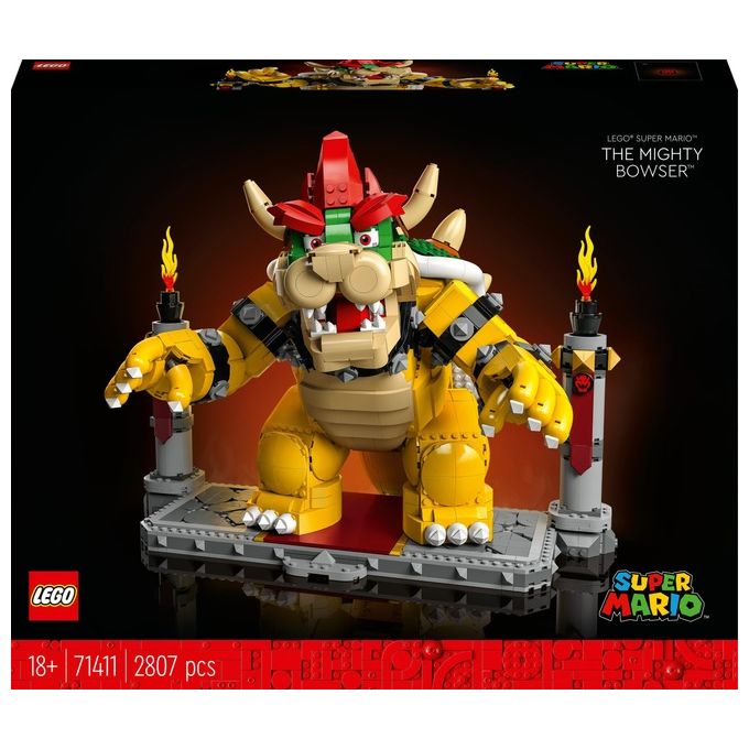 LEGO Super Mario 71411 Il Potente Bowser, Kit di Costruzioni per Adulti, Idee Regalo, Personaggio Snodabile 3D da Collezione