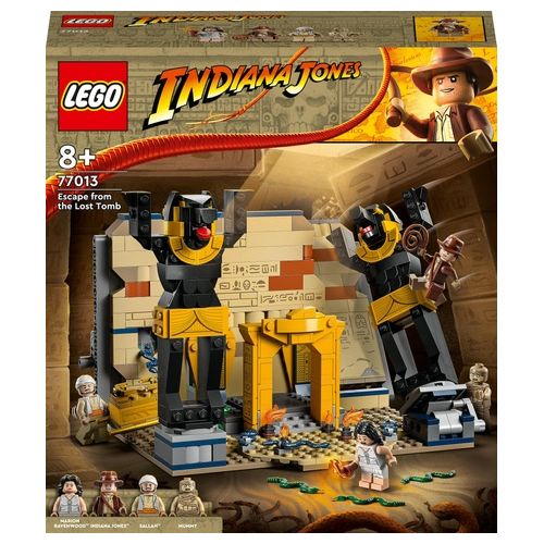 LEGO Indiana Jones 77013 Fuga dalla Tomba Perduta, Gioco con Tempio e Minifigure della Mummia da I Predatori dell'Arca Perduta