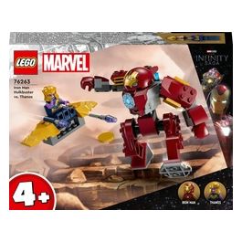 LEGO Marvel 76263 Iron Man Hulkbuster vs. Thanos, Gioco per Bambini 4+ Anni, Action Figure con Aereo Giocattolo e 2 Minifigure