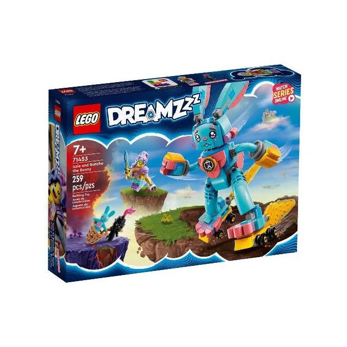 LEGO DREAMZzz 71453 Izzie e il Coniglio Bunchu, Figura di Animale Giocattolo da Costruire in 2 Modi Basato sullo Show TV