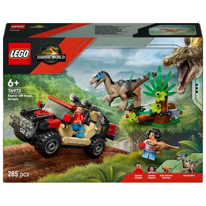 Lego Jurassic World Fuga dal Raptor sul Fuoristrada