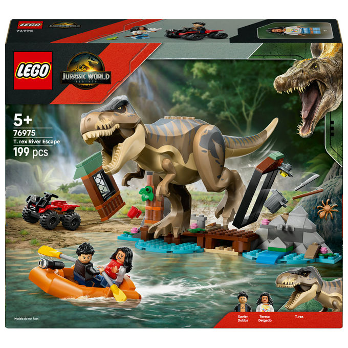 Lego Jurassic World Fuga Sul Fiume Dal T. Rex 76975