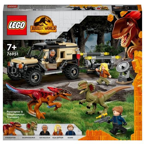 LEGO Jurassic World Trasporto del Piroraptor e del Dilofosauro