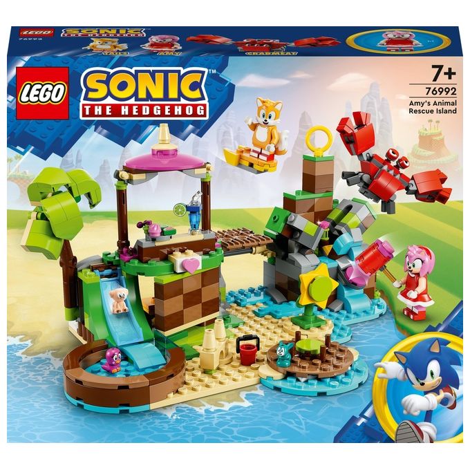 LEGO Sonic the Hedgehog 76992 L'Isola del Soccorso Animale di Amy, Giocattolo con 6 Personaggi, Regalo per Bambini dai 7 Anni