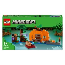 LEGO Minecraft 21248 La Fattoria delle Zucche, Casa Giocattolo Costruibile, Giocattoli d'Azione, Regalo per Bambini e Ragazzi