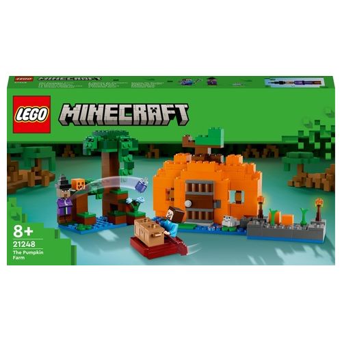 LEGO Minecraft 21248 La Fattoria delle Zucche, Casa Giocattolo Costruibile, Giocattoli d'Azione, Regalo per Bambini e Ragazzi