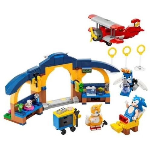 LEGO Sonic the Hedgehog 76991 Laboratorio di Tails e Aereo Tornado con Aereo Giocattolo e 4 Personaggi, Giochi per Bambini 6+