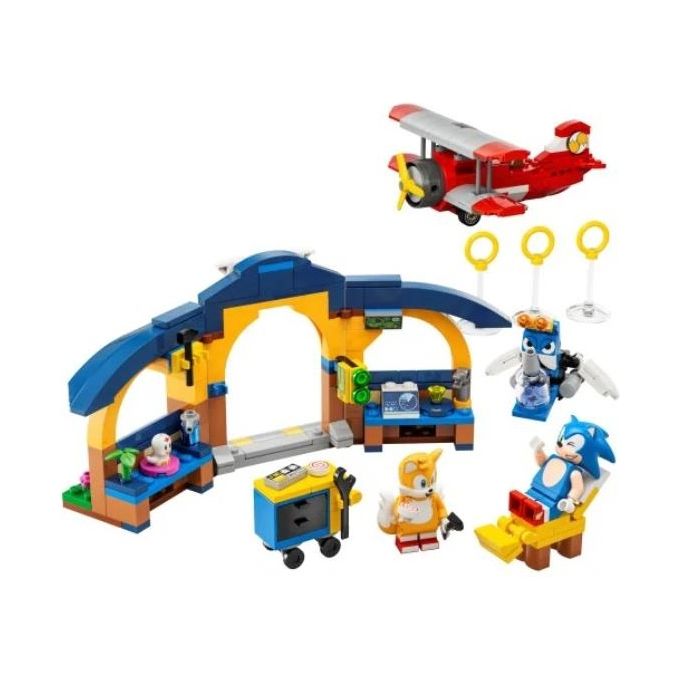 LEGO Sonic the Hedgehog 76991 Laboratorio di Tails e Aereo Tornado con Aereo Giocattolo e 4 Personaggi, Giochi per Bambini 6+