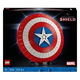 76262 Marvel Scudo di Captain America, Kit di Costruzione Avengers per Adulti con Minifigure, Targhetta e Martello di Thor