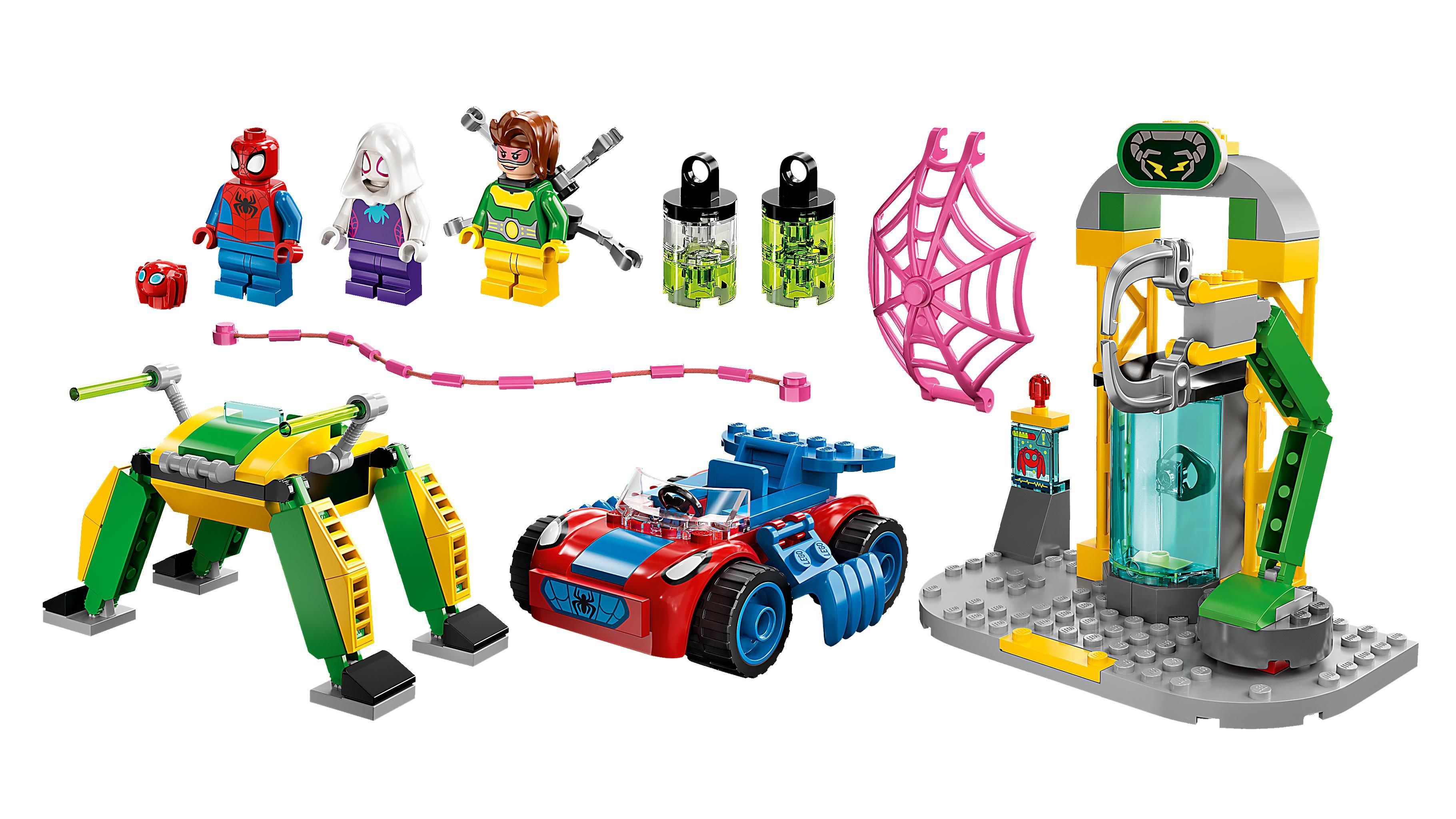 LEGO Marvel L'Auto di Spider-Man e Doc Ock, Giocattolo di Spidey