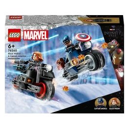 Marvel 76260 Motociclette di Black Widow e Captain America, Set Avengers Age of Ultron con 2 Supereroi e Moto Giocattolo