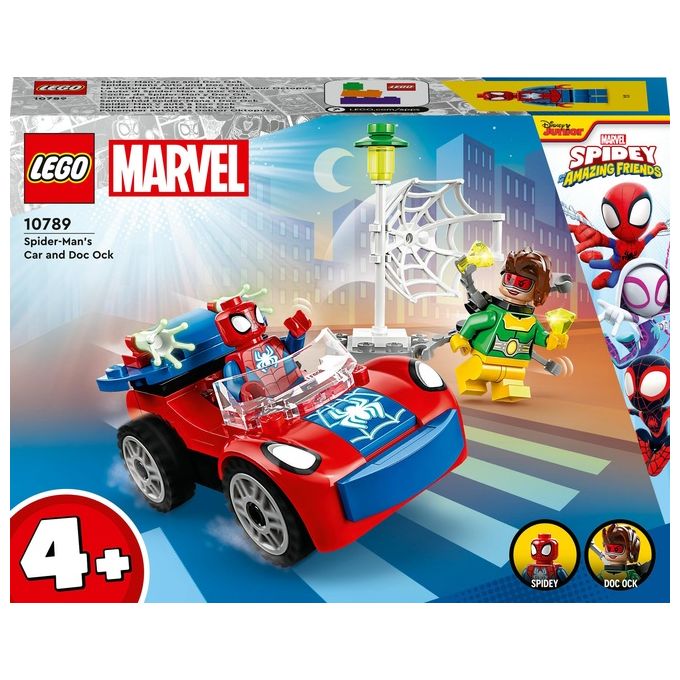 Image of LEGO Marvel 10789 L'Auto di Spider-Man e Doc Ock, Macchina Giocattolo di Spidey e i Suoi Fantastici Amici, Giochi per Bambini 4+