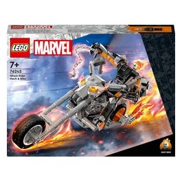 LEGO Marvel 76245 Mech e Moto di Ghost Rider, Giocattolo con Action Figure Snodabile di Supereroe, Idea Regalo per Bambini 7+