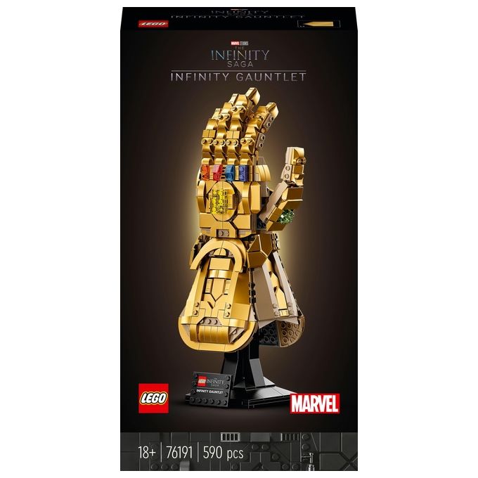 LEGO Super Heroes Marvel 76191 Guanto dell'Infinito di Thanos, Modello da Costruzione Avengers da Collezione, Set per Adulti