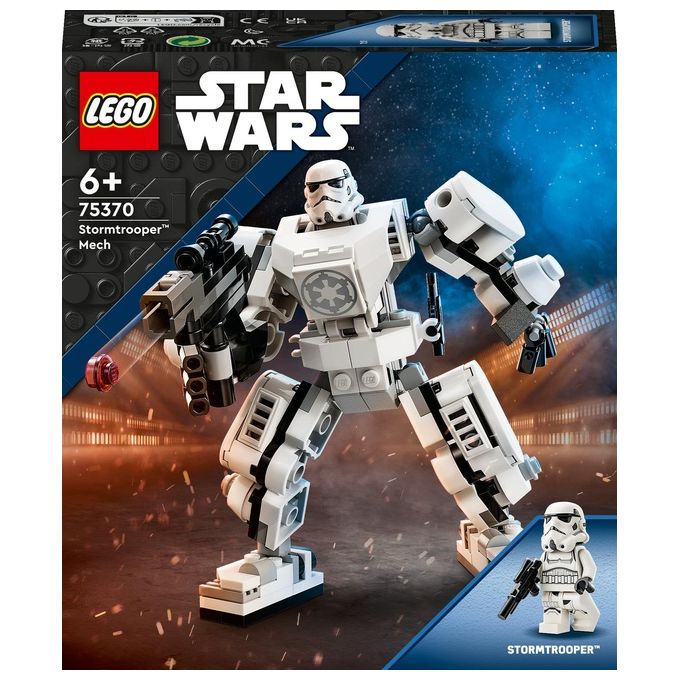 LEGO Star Wars 75370 Mech di Stormtrooper, Action Figure Snodabile da Costruire con Cabina per Minifigure e Grande Blaster