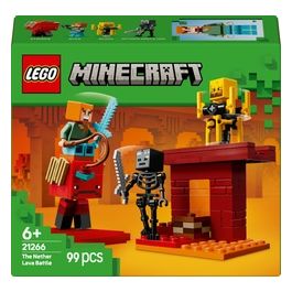Minecraft Battaglia sul Ponte del Nether Gioco d'Avventura per Bambini e Bambine da 6 Anni Piccolo Set da Costruire con Funzioni e 4 Personaggi del Videogioco Idea Regalo di Compleanno 21266