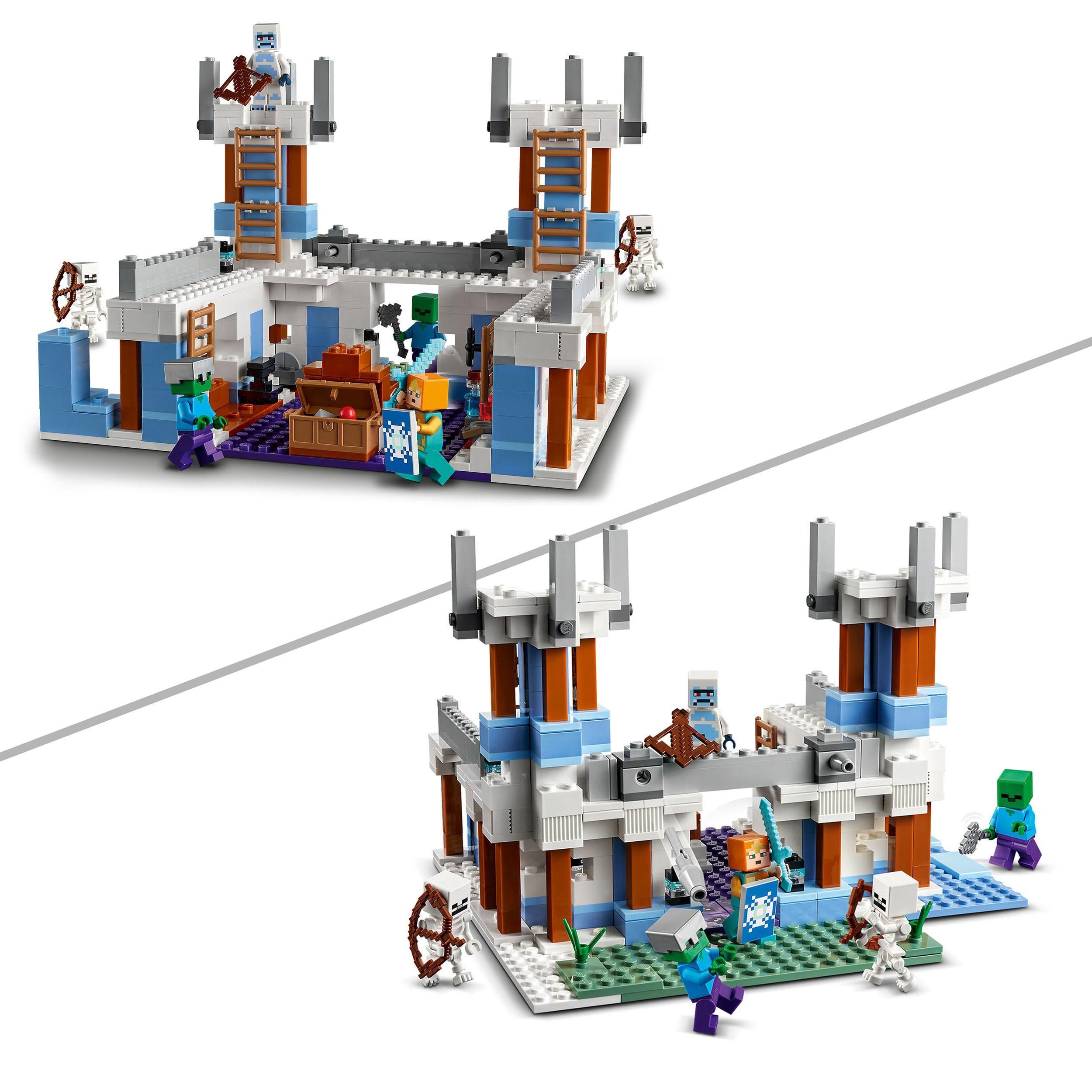 LEGO 21186 Minecraft Il Castello di Ghiaccio, Giocattoli Creativi da  Costruire con Figure di Zombie e Scheletri, Giochi per Bambini da 8 Anni in  su : .it: Giochi e giocattoli