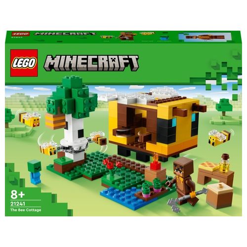 LEGO Minecraft 21241 Il Cottage dell'Ape, Modellino da Costruire Fattoria con Animali Giocattolo, Idee Regalo di Compleanno