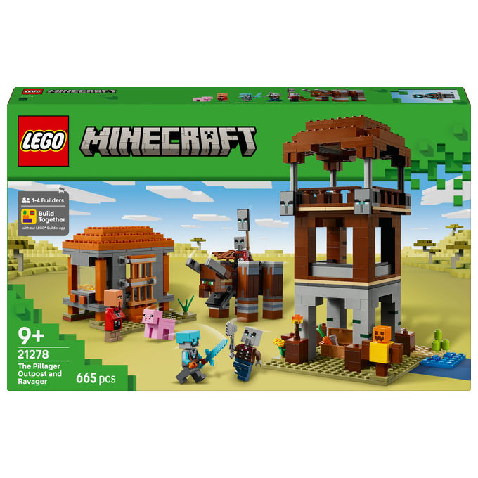 LEGO Minecraft L'Avamposto del Saccheggiatore Set costruzioni 665 p...