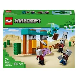 Minecraft Pattuglia nel Deserto della Bestia Gioco di Ruolo per Bambini e Bambine da 7 Anni in su con 4 Personaggi del Videogioco Funzione Spara Missili Armi Giocattolo e Tesoro 21267