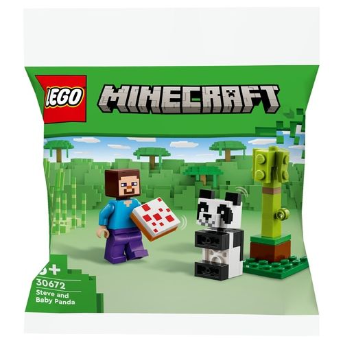 Lego Minecraft Steve e Baby Panda