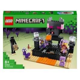 LEGO Minecraft 21242 The End Arena, Playset da Battaglia con Lava, Ender Drago Giocattolo e Enderman, Giochi per Bambini 8+